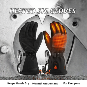 Gants de ski chauffants Wasoto Winter 7.4V USB rechargeables au lithium, imperméables, coupe-vent, compatibles avec les écrans tactiles, pour hommes - Product Image 2