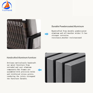 Vente directe d'usine ethan rmg meubles d'extérieur en forme de U ensemble de 5 pièces en aluminium <span class=keywords><strong>santa</strong></span> <span class=keywords><strong>fe</strong></span> canapé d'extérieur à lattes - Product Image 3