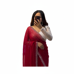 Diseñador indio Bollywood étnico Sari último tradicional Sari exclusivo elegante fiesta desgaste nupcial tendencia Setter Sari mujeres - Product Image 1