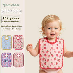 Bavoir Imprimé Imperméable pour Bébé, en Coton Doux, à Fermeture à Boutons, Grande <span class=keywords><strong>Taille</strong></span>, pour Nourrisson, Bavoir Mignon pour Fille, Bavoir pour Tout-Petit, Marque OEM ODM, Faible MOQ - Product Image 1