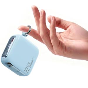 พาวเวอร์แบงค์ 10000mAh พร้อมสาย Type-C แบบยืดหดได้, ชาร์จเร็ว 22.5W  แบบพกพา พร้อมคาราไบเนอร์และสายคล้องคอ - Product Image 6