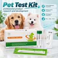 Kit de test rapide jetable pour animaux de compagnie, sachet individuel, ensemble complet avec écouvillon, diluant et carte de test pour chien