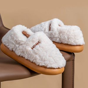 Pantofole <span class=keywords><strong>da</strong></span> <span class=keywords><strong>Donna</strong></span> in Finta Pelliccia Ultra Morbida di Alta Qualità, Comode con Suola Spessa in EVA, Scarpe Invernali <span class=keywords><strong>da</strong></span> Casa - Product Image 5