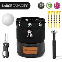 Nouveautés : Sac d'accessoires de golf personnalisé avec logo, fermeture à cordon, pochette pour balles de golf, pochette pour objets de valeur de golf