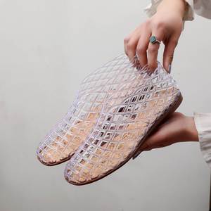 รองเท้าแตะรัดส้นแบบเจลลี่โปร่งใส สไตล์โรมัน สำหรับผู้หญิง ใส่สบายๆ สำหรับฤดูร้อน - Product Image 4