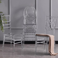 Chaises Napoléon en résine acrylique transparente empilables pour mariages, banquets, événements et hôtels – Vente en gros