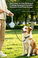 Sac de dressage pour chien transfrontalier en silicone en forme de patte, pochette à friandises pour animaux de compagnie, sac banane pour promenade en extérieur avec lanière