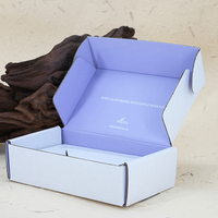 Boîtes d'expédition postales en papier ondulé recyclable avec logo pour petites entreprises, avec insert supplémentaire