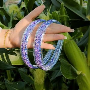 الأكثر مبيعًا إكسسوارات شعر أنيقة للفتيات بعصابة رأس برمال متدفقة شفافة مضادة للانزلاق عصرية براقة - Product Image 2