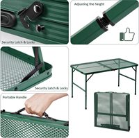 Table pliante compacte et portable pour le camping en plein air, le jardin, le patio, le marché de la fête, facile