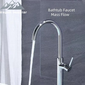 Robinet de baignoire autoportant Wayon noir mat, mitigeur à poignée unique pour hôtel de luxe et <span class=keywords><strong>spa</strong></span> - Product Image 2