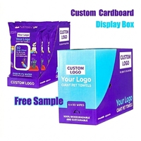 Boîte de présentation de comptoir en carton pliable, légère, écologique, personnalisable avec logo, pour l'emballage de produits en magasin.