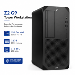Nouvelle Station de Travail Professionnelle Z2 Tower G9 2025 pour Serveur Z2G9 avec Processeur Intel Core i5/i7/i9 de 12e Génération, 32 Go de RAM, SSD 1 To et Disque Dur SATA 2 To - Product Image 1
