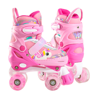 Patins à roulettes de haute qualité pour enfants, patins à 4 roues, vente en gros, patins à roulettes avec roues en PU lumineuses