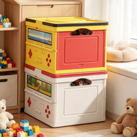 Boîte de rangement pliable en forme de console de jeux rétro, organiseur de jouets, boîte en plastique pliable avec couvercle pour jouets, livres, articles divers