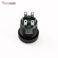 Interrupteur à bouton-poussoir étanche TOOWEI 2.8, auto-bloquant, non éclairé, certifié CE RoHS, IP67, 16 mm