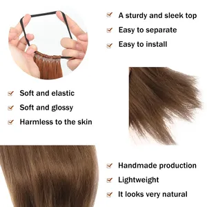 Synthetic 18inch/20inch/22inch/24inch/26inch/28inch/32inch long straight wig ponytail, <b>headband</b> ponytail, <b>elastic</b> rope ponytail - Product Image 6