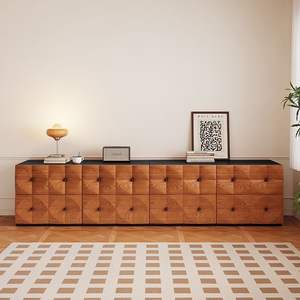 Commode en bois massif en chêne, meuble de rangement modulaire pour salon et chambre à coucher - Product Image 5