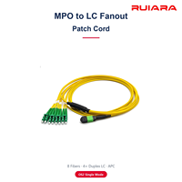 Kabel Patch Fanout MPO ke 4x Duplex LC 8 Core OS2 Single Mode APC Panjang Dapat Disesuaikan