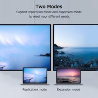 Adaptor USB-C ke /VGA Baru dengan 4K HD USB 3.0 PD AC Power Aluminium Alloy Laptop Docking Hub untuk Dukungan Monitor Ganda.
