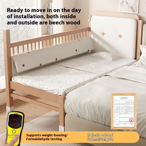 Recinzione di Sicurezza Personalizzabile per Adulti, Lettino per Bambini con Sponda Piatta, Letto per Neonati in Faggio Impiallacciato, <span class=keywords><strong>Design</strong></span> Moderno per Camera da Letto - Product Image 2
