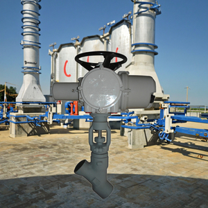 Electric Actuated Globe Valve Use Y Type Globe Valve