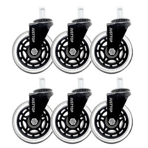 Roulettes <span class=keywords><strong>de</strong></span> chaise <span class=keywords><strong>de</strong></span> bureau professionnelles, lot <span class=keywords><strong>de</strong></span> 5, 3 pouces, pièce <span class=keywords><strong>de</strong></span> rechange, <span class=keywords><strong>en</strong></span> <span class=keywords><strong>caoutchouc</strong></span>, robuste, cadeau - Product Image 2
