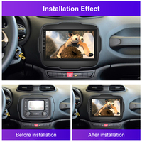 Podofo 9 pouces autoradio Android Autoradio pour Jeep Renegade 2016-2020 sans fil Carplay Android Auto HIFI WIFI GPS