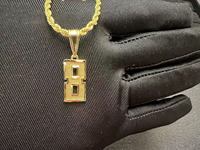 Kalung Liontin Angka 0-9 Pria Berlapis Emas 18K, Baja Anti Karat, Zirkon, Gaya Hip-hop, Laris, Dapat Dipesan Sesuai Keinginan, untuk Pesta & Hadiah