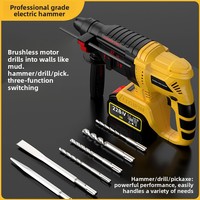 Marteau perforateur rotatif sans fil rechargeable, moteur 1500W, perceuse à percussion industrielle, marteau perforateur électrique de qualité industrielle