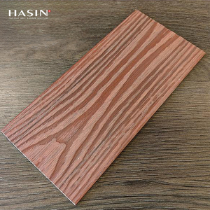 Panneau mural moderne en PVC imitation bois, imperméable, résistant à l'eau, terrasse composite, feuille <span class=keywords><strong>de</strong></span> plastique durable <span class=keywords><strong>pour</strong></span> jardin extérieur - Product Image 2
