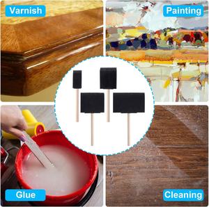 <span class=keywords><strong>Pinceau</strong></span> Woxin 1 pouce, léger et durable, en mousse PU noire, manche en bois, pour <span class=keywords><strong>peinture</strong></span> acrylique, teintures, vernis, projets d'artisanat et de loisirs créatifs - Product Image 5