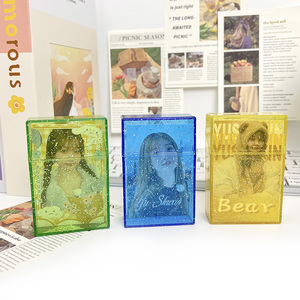 Confezione opp impermeabile tabacco personalizzato colorato pp trasparente glitter glow in plastica acrilica scura portasigarette flip-top - Product Image 3