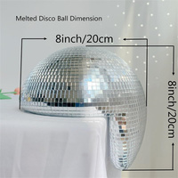Boule de miroir réfléchissante faite à la main en gros Décoration d'esthétique d'étagère Décoration de boule disco fondue pour la chambre à coucher, le bureau et la décoration intérieure