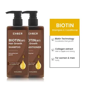 Personalize logotipo ekber óleo de argan, shampoo condicionado de queratina biotin colágeno shampoo biotin crescimento do cabelo condicionador