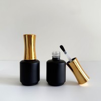 Flacons de vernis à ongles en verre blanc mat personnalisés de 7 ml, 10 ml, 15 ml, contenants cosmétiques vides avec bouchon à pinceau, impression sérigraphique