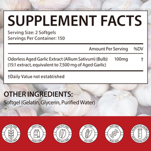 Acentiallabs 7500mg Yaşlı Sarımsak Ekstresi Yumuşak Kapsüller Bitkisel Takviyeler Doğal Organik Kokusuz Yaşlı Sarımsak Yumuşak Kapsüller - Product Image 3