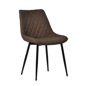 Chaise de restaurant de style nordique, design moderne, chaise de salle à manger en cuir avec pieds en bois - Product Image 5