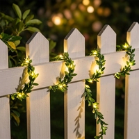 Guirlande lumineuse verte TSINYE à piles, blanc chaud, tige flexible, sans câblage, pour arche de mariage, rampe d'escalier, décoration de ferme