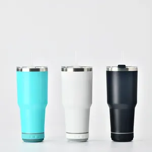 NEW 30oz Music Speaker Double Wall Insulated Vacuum Stainless Steel Wireless 30oz Tumbler With Speaker