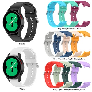 Correa de reloj de goma con extremo curvo de 20mm, correas de reloj de silicona suave para Samsung Galaxy Watch <span class=keywords><strong>5</strong></span>/Watch 4 Full Series - Product Image 4