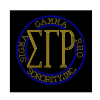 Cristal brillant strass police grec Bling lettres Hotfix Motif pour Sigma Gamma Rho sororité fer sur cristal strass