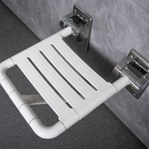 Blue Shield Bath <b>Stool</b> White <b>Folding</b> Anti-slip Safety Shower Chair for Elderly Disabled Pregnant Women - Product Image 2