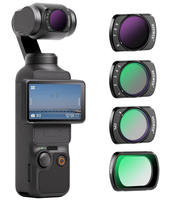 Kit de filtres en verre magnétique 4-en-1 UV CPL Variable ND2 32 ND64 512 22,2 mm pour caméra d'action Osmo Pocket 3/4 Xtra Muse