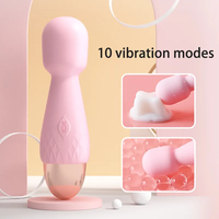 Taschen-Massagegerät Mini AV Magic Wand 10 Modi Leistungsstarker Vibrator Erwachsenen-Sexspielzeug Frauen Klitoris G-Punkt Stimulator Weiblicher Masturbator