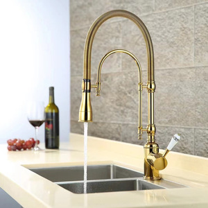 <span class=keywords><strong>Robinet</strong></span> de cuisine Style européen Titane Or Évier Source froide et chaude <span class=keywords><strong>Double</strong></span> <span class=keywords><strong>sortie</strong></span> d'eau Tout en laiton Bassin à légumes <span class=keywords><strong>Robinet</strong></span> rotatif - Product Image 2