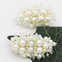 Clip de chaussure en cristal blanc Zeta Sorority, détachable, pour mariage, boucle de chaussure de mariée, ornement de chaussure à talons hauts, décoration