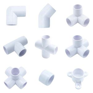 أثاث من الدرجة SCH40 كوع درجة مرفق ركنية من كلوريد البولي فينيل 90 "تي تركيب بولي كلوريد الفينيل موصل 5 طرق كوع - Product Image 4