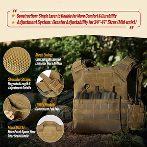 Chaleco Táctico ARTEX Impermeable para Caza al Aire Libre, Ajustable, de Liberación Rápida, con Sistema Molle, Chaleco de Seguridad Táctico - Product Image 5