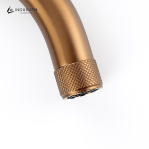 خلاط حوض حمام مخفي بمقبضين مزدوجين، صنبور مغسلة من الستانلس ستيل 304 المصقول بالذهب الوردي - Product Image 4